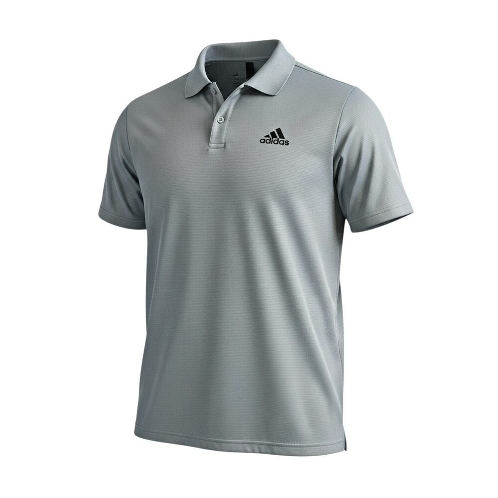 Adidas Mens Performance Polo Shirt Gray Short Sleeve Golf Athletic XL